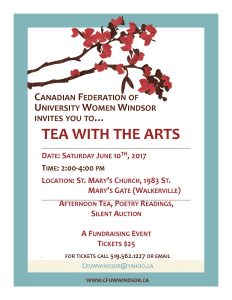AFTERNOON TEA, POETRY READINGS, SILENT AUCTION A FUNDRAISING EVENT